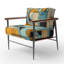 Fauteuil d'appoint Serendipity Abstract Mid-Century Geometrics - Velours-1324268239