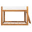 Lit simple superposé simple, lit superposé convertible en bois avec échelle réversible et garde-corps de sécurité, blanc noyer-331273603