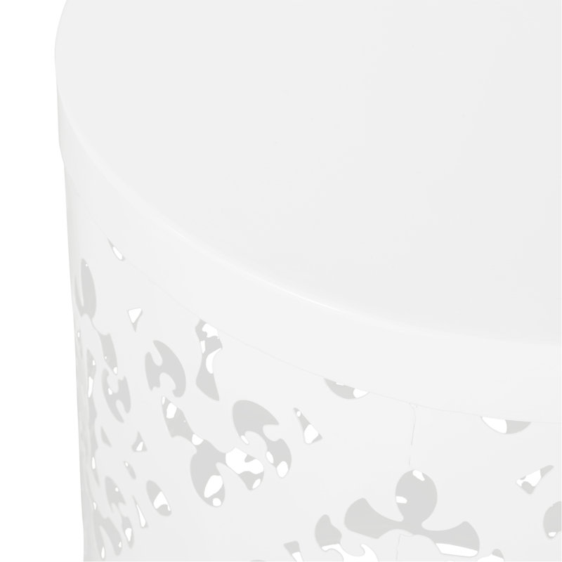Table de bout en métal S / 2, Blanc