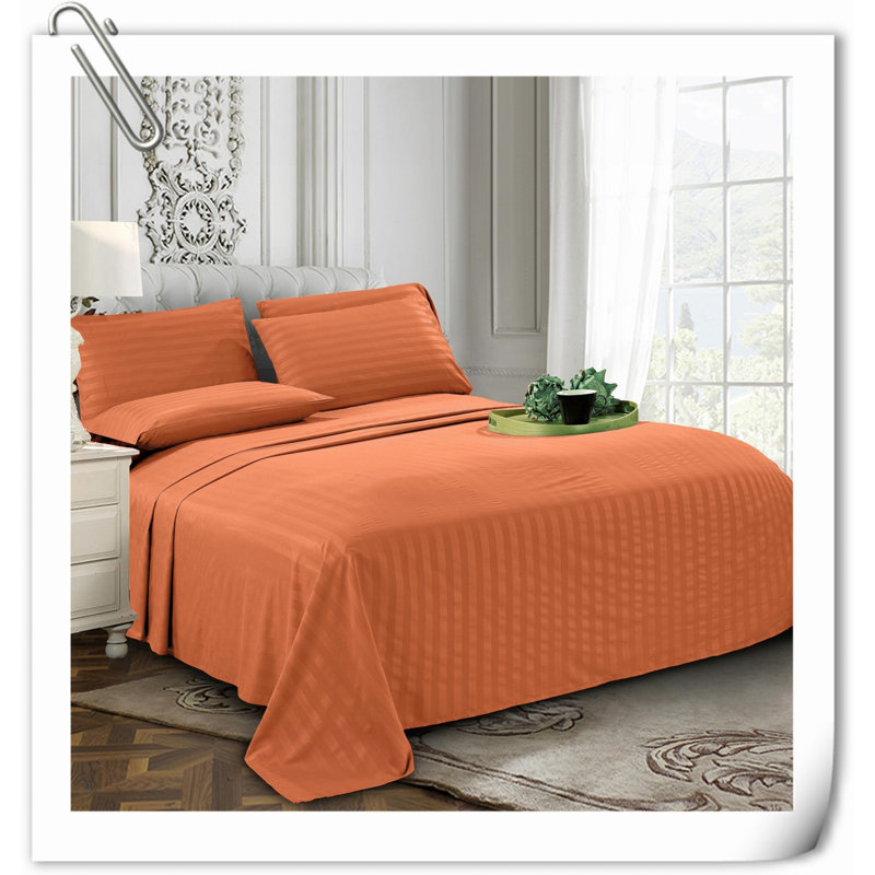 Quilts Machine Woven Quilt Set, Orange Striped