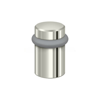 Deltana UFB5000U14 Round Universal Floor Bumper 2", Solid Brass in Polished Nickel