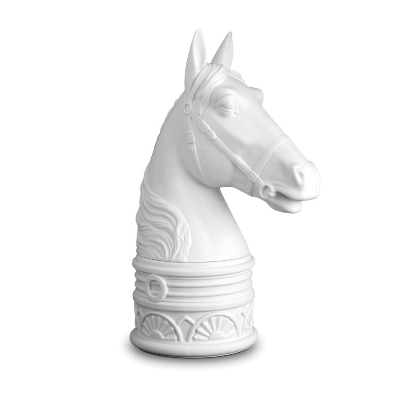 Horse Bookend, White