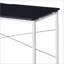 Bureau d'écriture, noir moderne Chrome avec tablette à 4 niveaux Barre transversale en forme de X | L 47,5 po x P 24,5 po | Noir + argent | Bois et métal-80361168-80361169