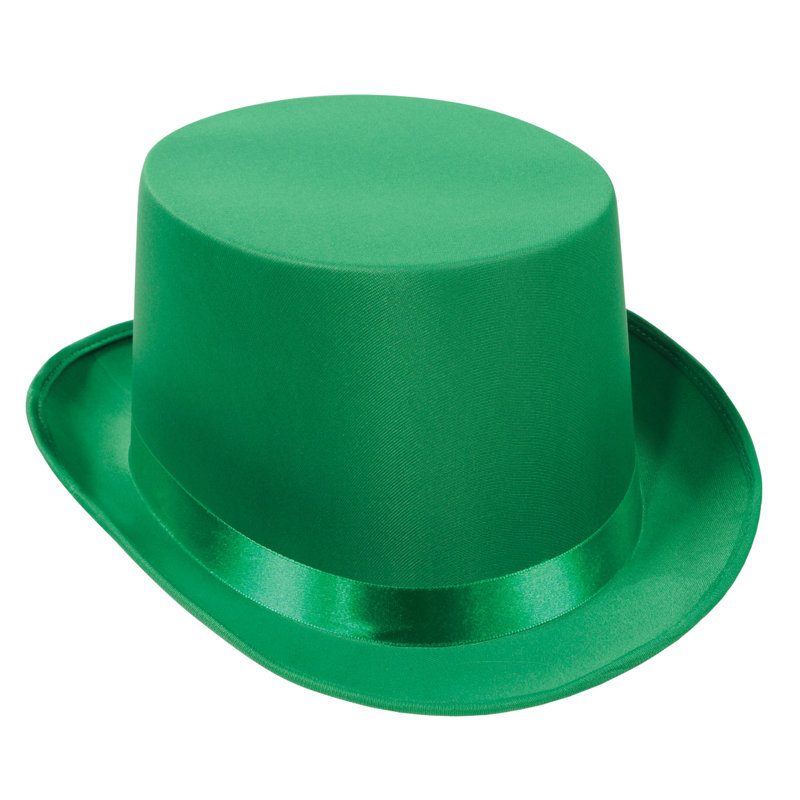 Chapeau supérieur satiné élégant - paquet de 6, Vert