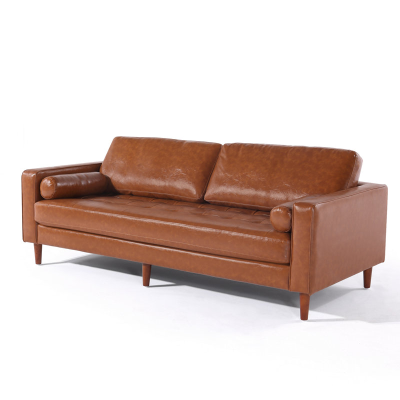 Bastimentos Upholstered 83'' Sofa, Brown Genuine Leather