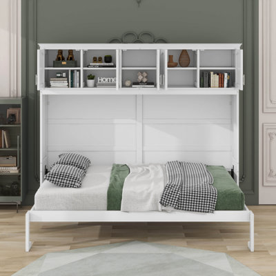 Lit escamotable avec armoires supérieures Murphy