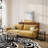 Wexford Collection Oval Glass Top Coffee Table with Storage Shelf, Modern Industrial Wood and Metal Cocktail Table for Living Room, Rustic Oak and Black