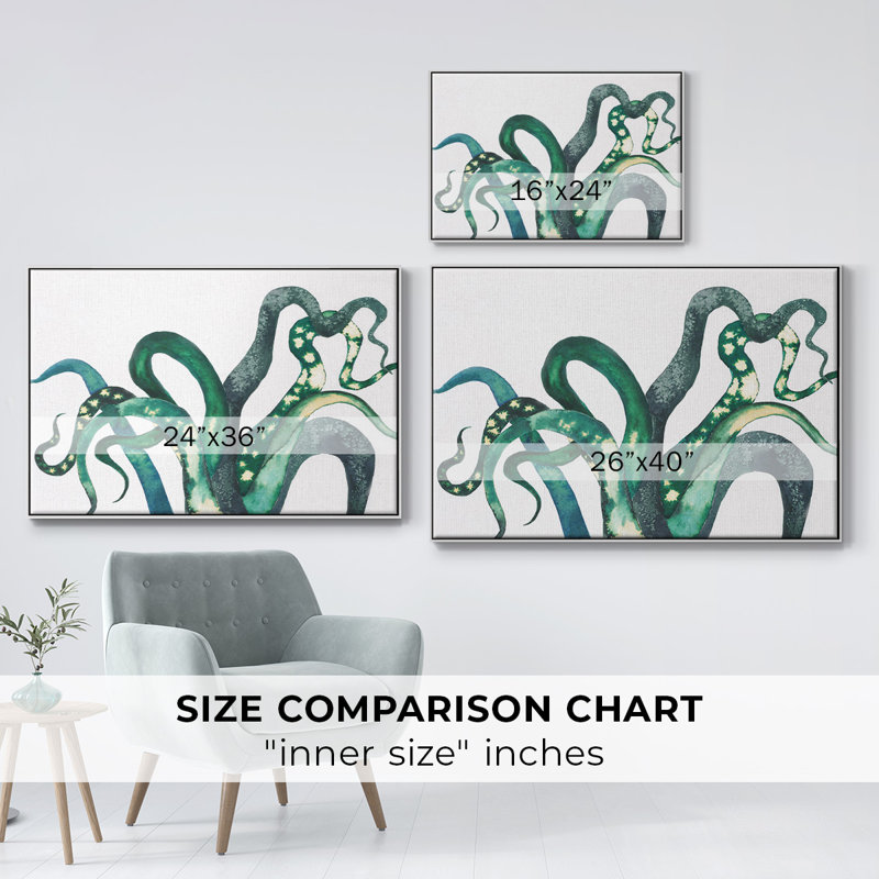 Octo Legs - Reproduction de photo sur toile, Cadre blanc, H 41 po x l 27 po x P 2 po