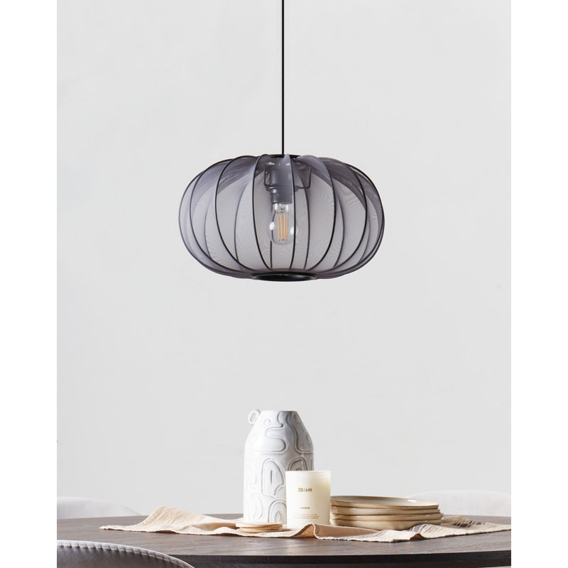 1 - Light Matte Unique/Statement Pendant, Black
