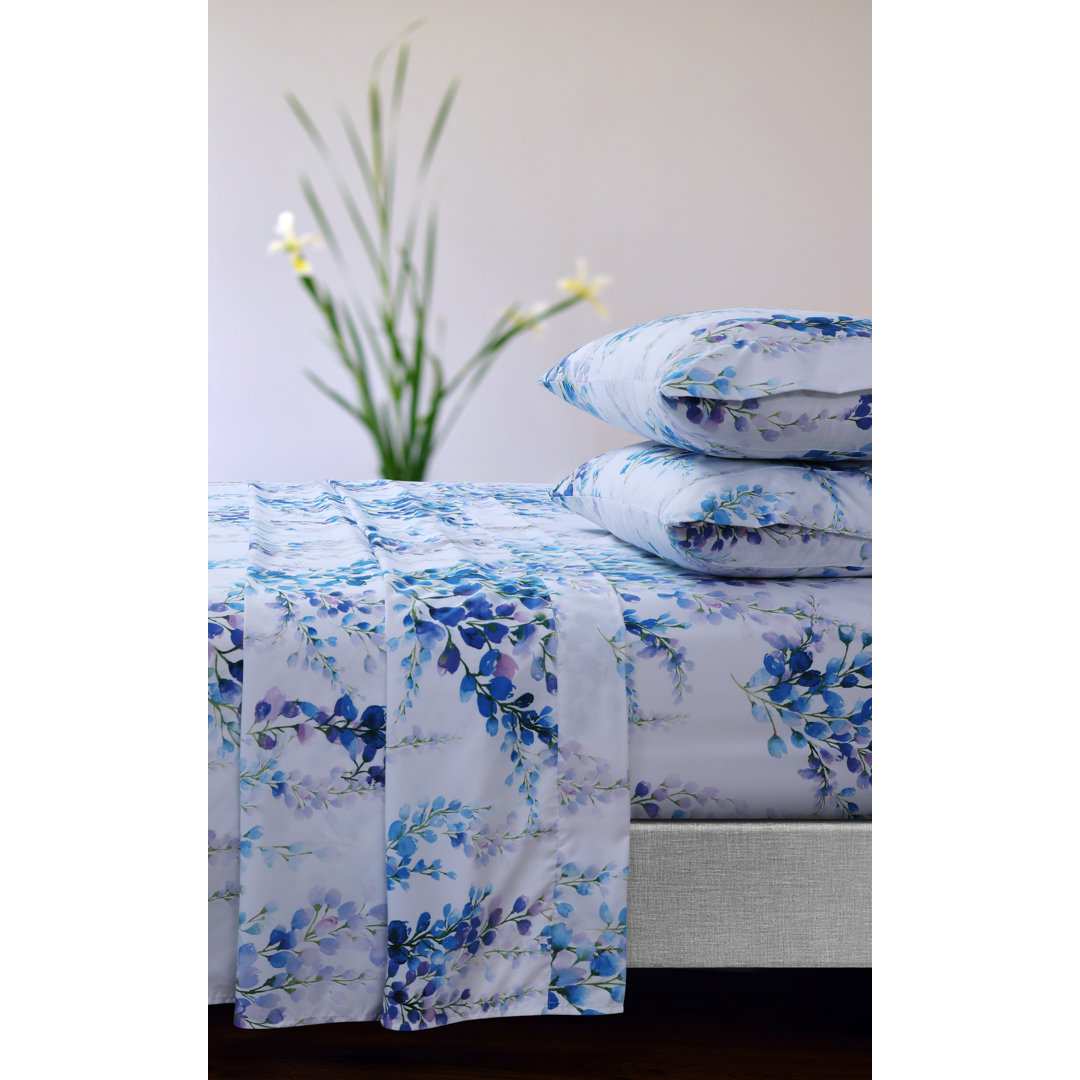 Floral Microfiber Sheet Set Azores Home 