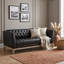 Canapé Chesterfield 3 places en polyuréthane avec assise profonde, dossier capitonné et siège pour appartement ou bureau-133445406