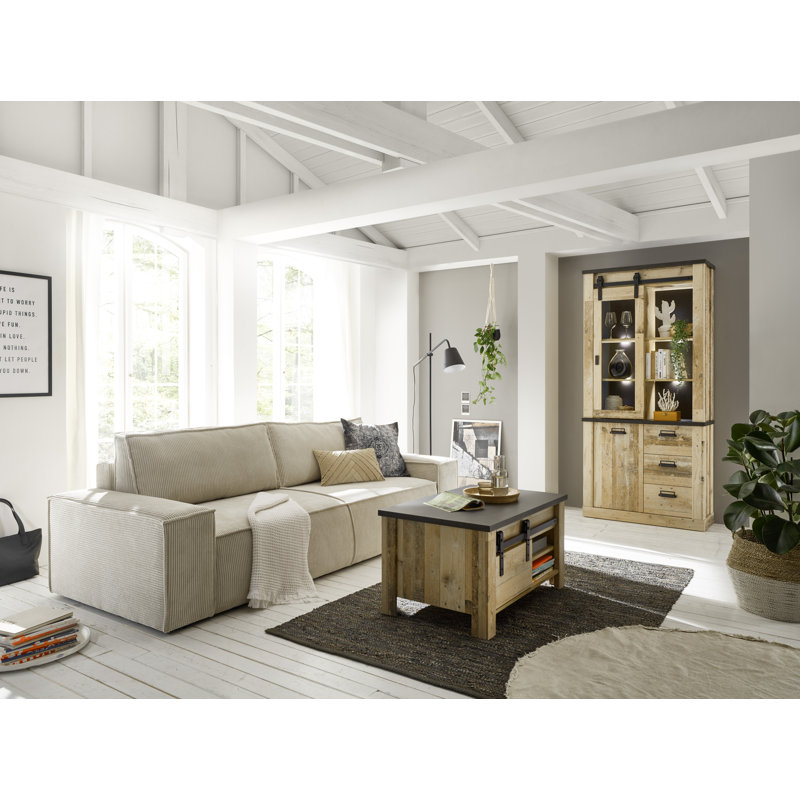 Jackeline China Cabinet with Lighting, Nature