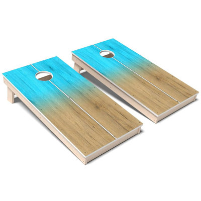 Ensemble de planche de jeu en cornhole turquoise