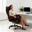 Fauteuil de direction ergonomique en cuir-118092974