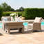 Canica 2 Seat Sofa Rattan Dining Set - with Rising Table & Footstools