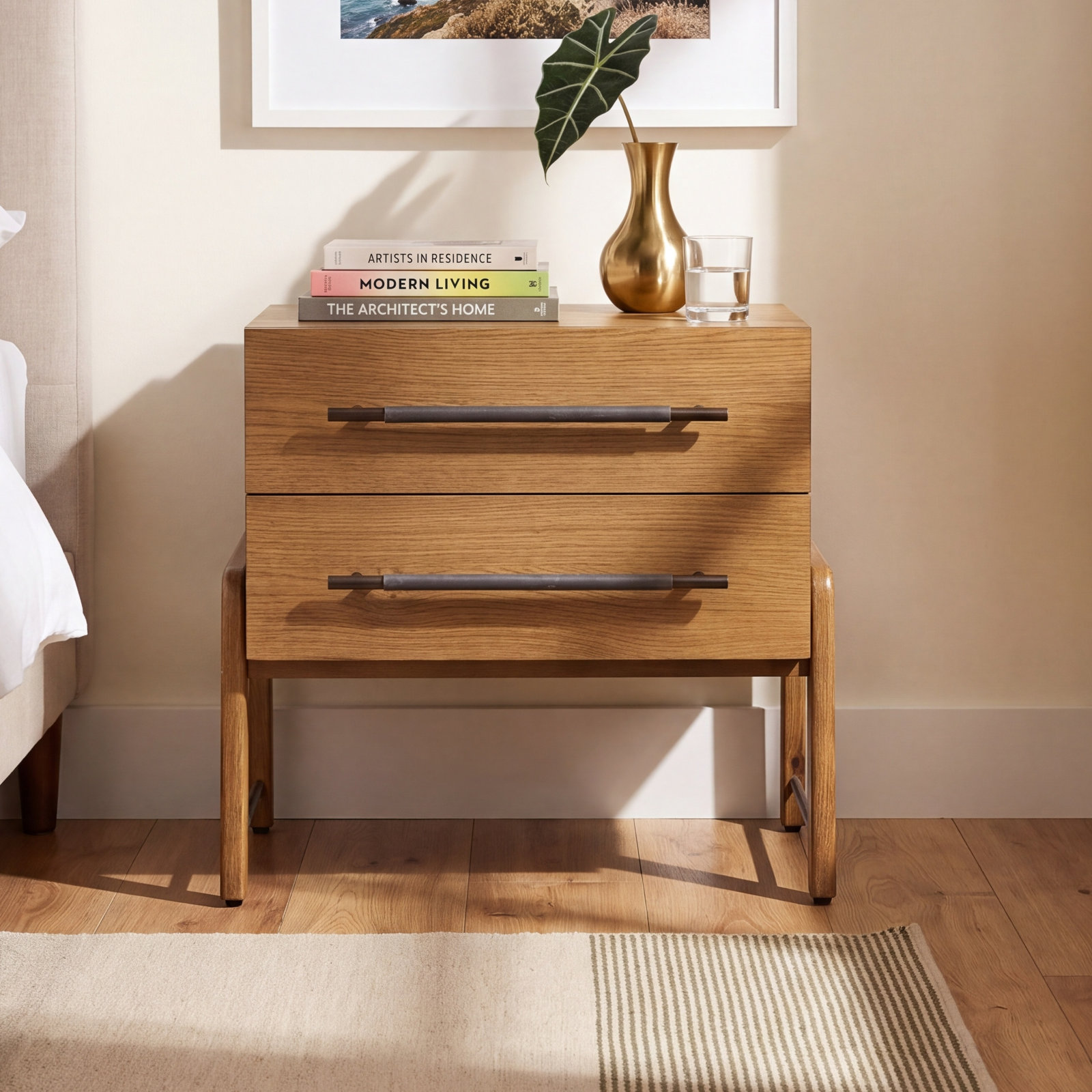 Karsten Oak Nightstand, Amber Oak