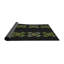 Tapis noir/vert tissé à la machine-2078188549