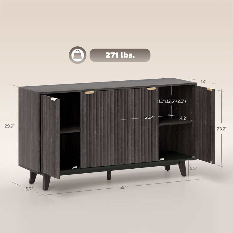 Armoire à café, Gris foncé