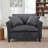 Lazy Sofa Chair, Comfortable Single-Person Sofa Chair, With A Backrest And Soft Seat Cushion, Having Armrests On Both Sides, Suitable For Living Room And Bedroom - Grey-1099255780