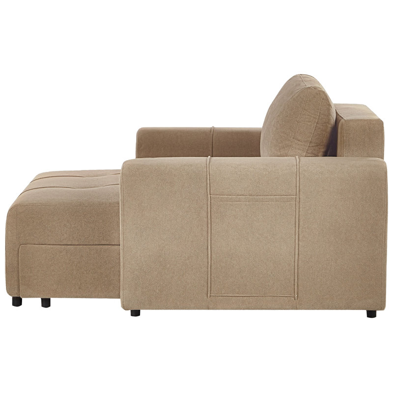 Fabric Chaise Lounge Chantea, Brown