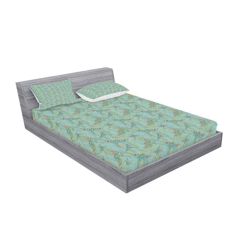 Multicolore drap-housse et coussin décoratif Ambesonne, Ensemble de draps pour très grand lit californien