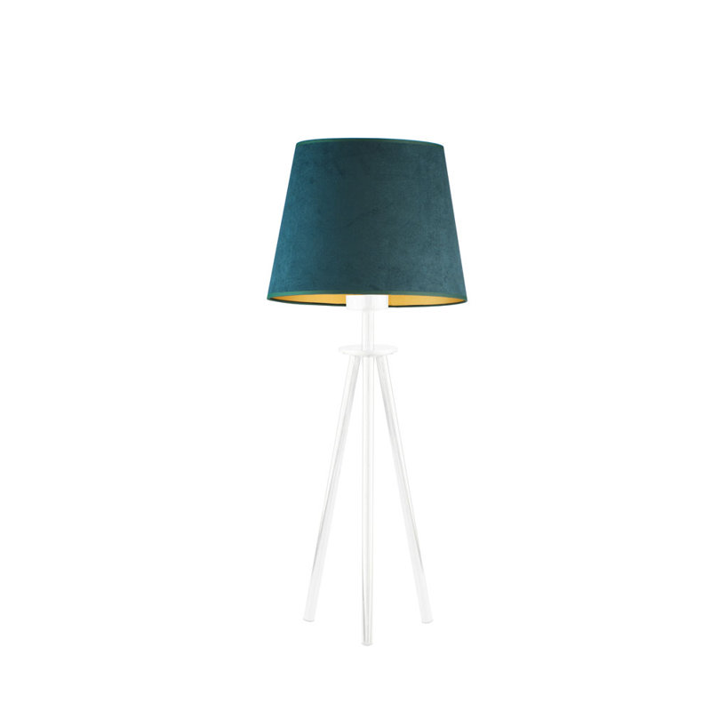 Als Metal Table Lamp, White, Green/Gold