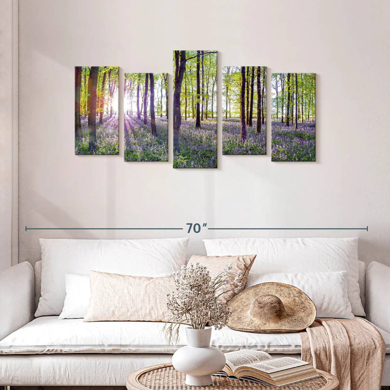 Harnek Bluebells And Sunrise, H 24 po x l 49 po