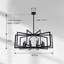 36" Modern Black Geometric Chandelier