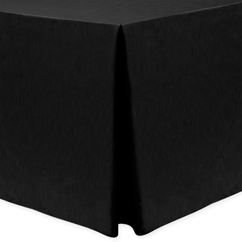 Majestic Solid Color Tablecloth, 2, 108" x 66", Black