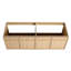 60" Wall-Mounted Bathroom Vanity With Double Resin Sink, 4-Soft Closing Door, Original Oak, Plywood (KD-PACKING)