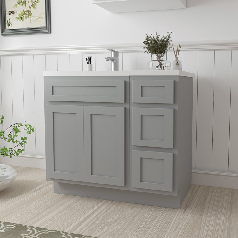 36'' Single Bathroom Vanity Base Only, Gray