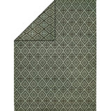 Wool Geometric Area Rug in Blue