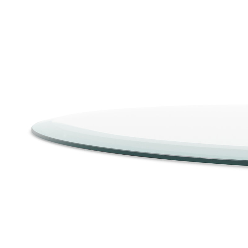 Plateau de table rond en verre trempé, H 0,38 po x l 16 po x P 16 po