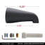 Universal Fit 5-1/4" Wall Mount Tub Spout, Zinc-112730530
