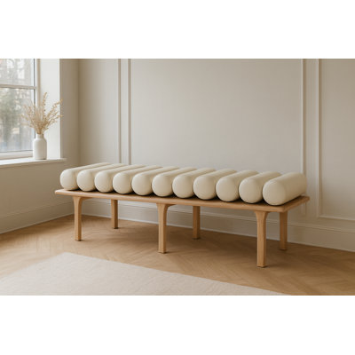 Banc rembourré en similicuir Boutis
