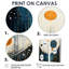 Bleu sarcelle jaune Mid Century Minimalist Rain II - art mural moderne-1098932919-1098932913-1098932927