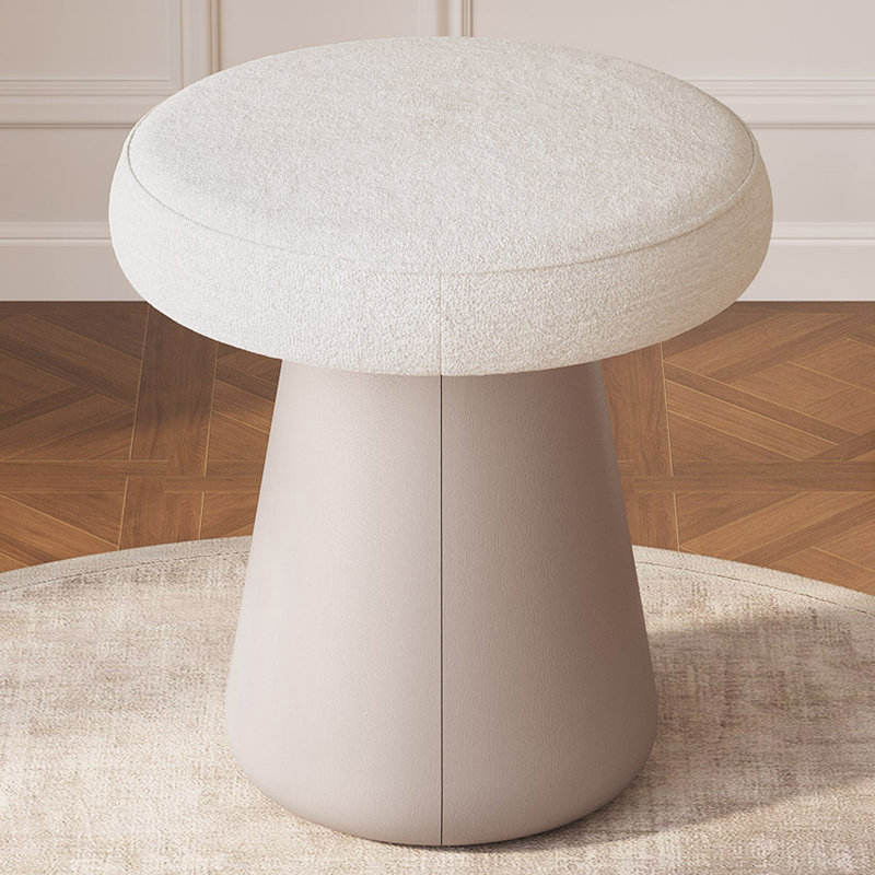 40CM White Round Vanity Stool / Decorative Stool