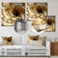 Spirale abstraite moderne en marbre blanc et or I-761161234