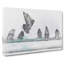 Pigeons in Abstract - Wrapped Canvas Drawing - Wrapped Canvas-55338774