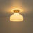 1-Light Gold Glass Semi Flush Mount