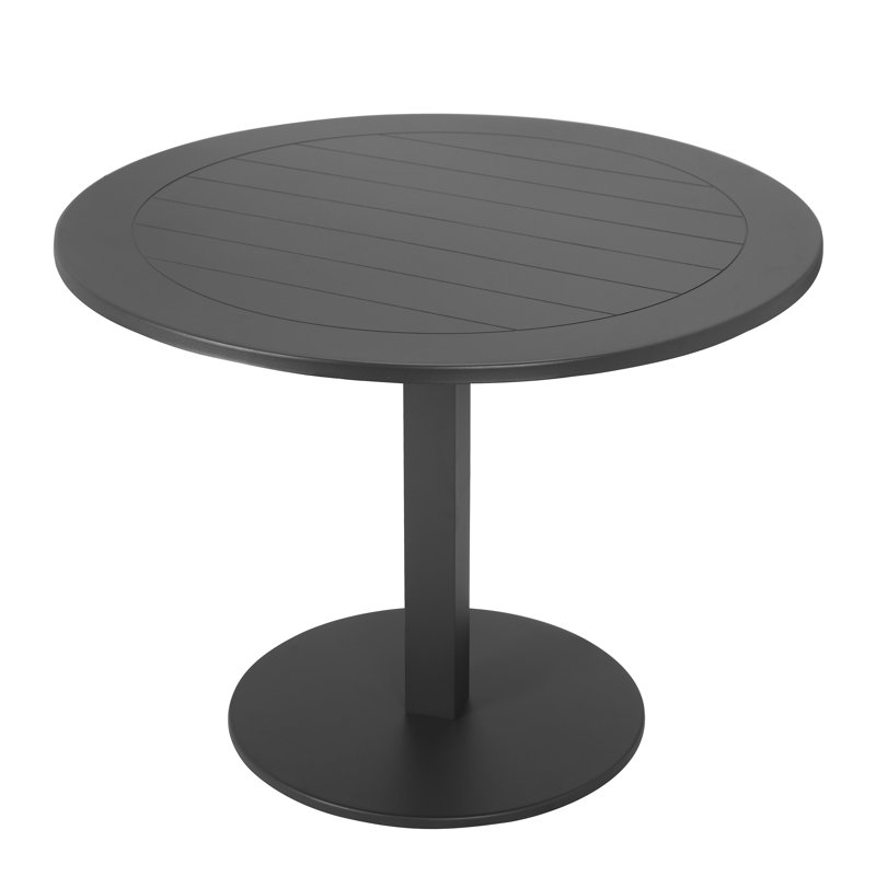 Table de salle à manger pliante en aluminium Sunset, Noir, H 30 po x L 35 po x P 35 po