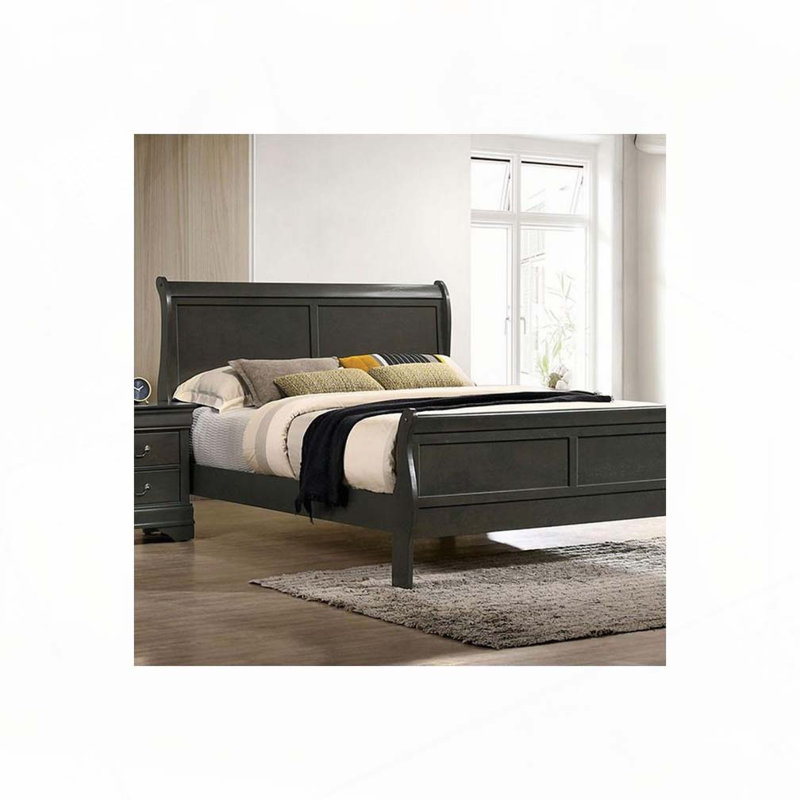 Lit-bateau Wood, Lit simple, Blanc