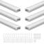 3.3 ft/1M U Shape LED Aluminum Channel, with Milky Cover, End Caps and Mounting Clips, Aluminum Profile for LED Strip Light Installations, Easy Installation, for Under Cabinet Counter