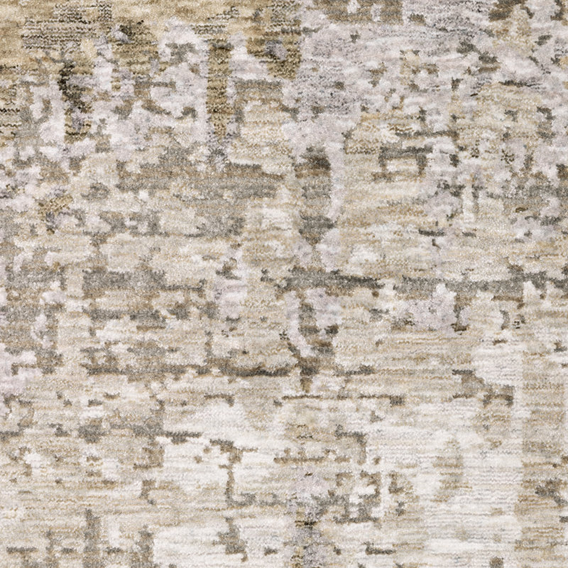 Tapis beige à motif abstrait Gwern, Rectangle 5 pi 3 po x 7 pi 6 po
