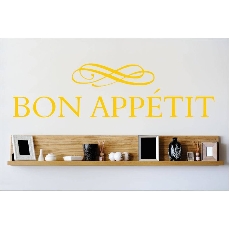 Text & Numbers Wall Decal, 10" H x 40" W x 0.16" D, Yellow