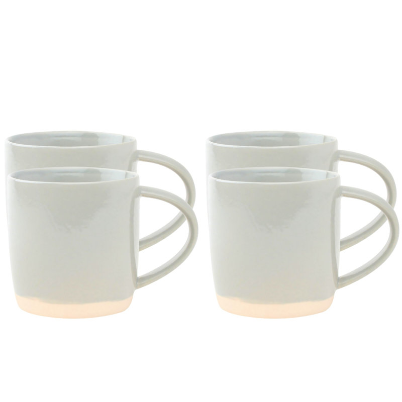 Canvas Home Shell Bisque Porcelain Coffee Mug 10oz, Gray