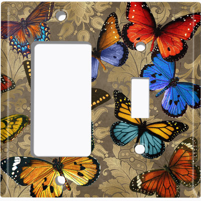 Patterned 2 - Gang Combination Plate Standard Combination Wall Plate