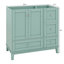 Meuble-lavabo 36 po sans lavabo, armoire de salle de bain autoportante en bois avec 3 tiroirs, une armoire, chargement USB