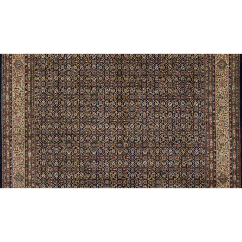 Manchuria Wool Southwestern Area Rug in Black/Gray, Rectangle 8'9" x 11'9"
