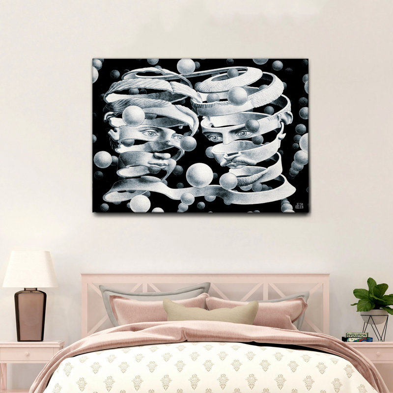 Bond Of Union by M.C. Escher - No Frame Print on Canvas, 100cm H x 140cm W